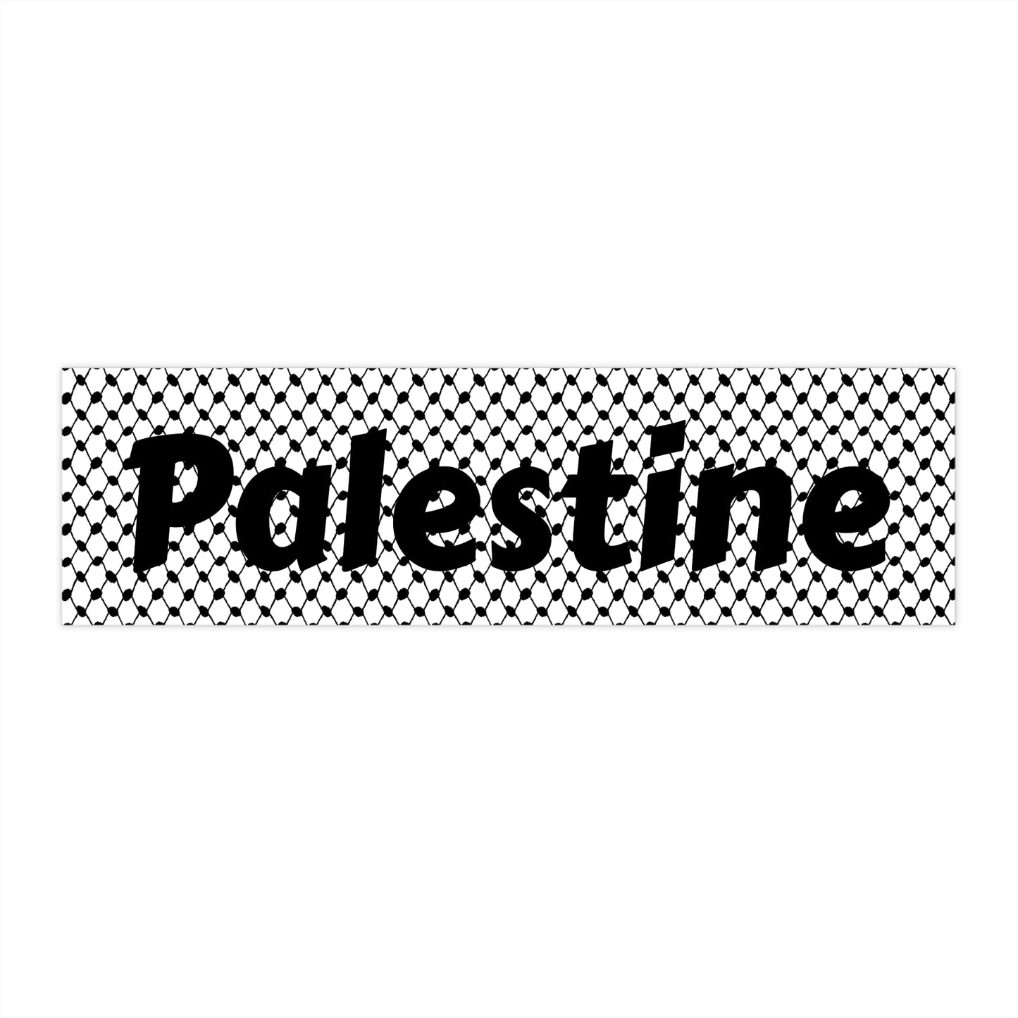Kaffiyeh Print Palestine Bumper Sticker